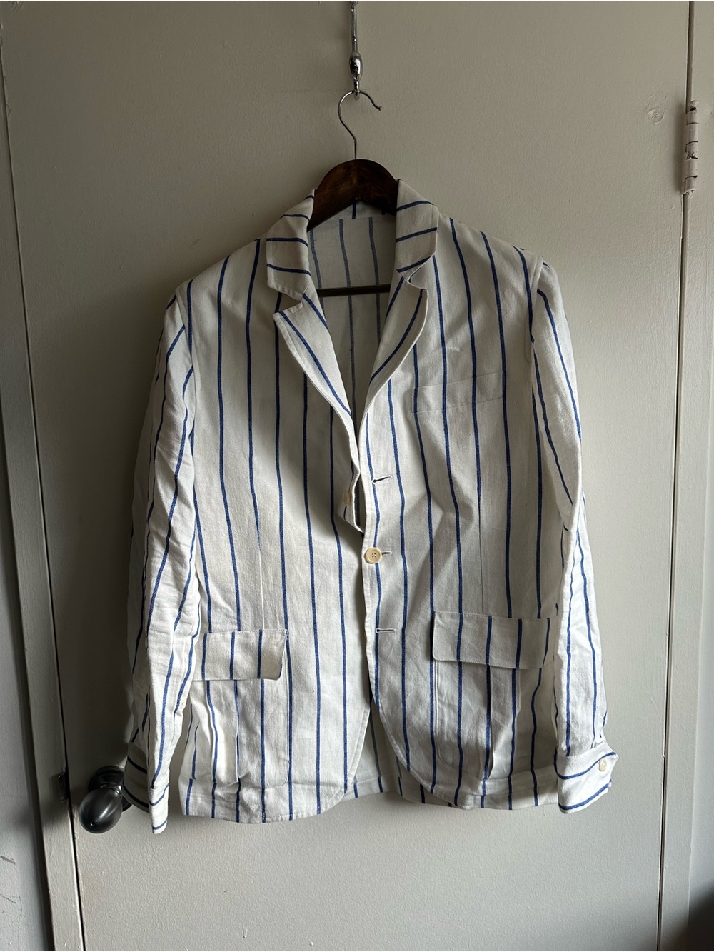 GRAIL Cifonelli White & Blue Surgeon’s Blazer Fully Bespoke by The Rake